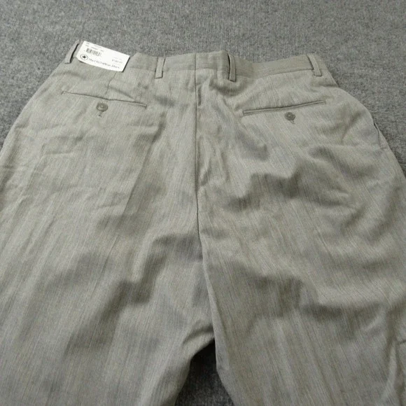 Hart Schaffner Marx Dress Pants Mens 36 Wool Cashmere Gray Pleated Unhemmed - Picture 9 of 16